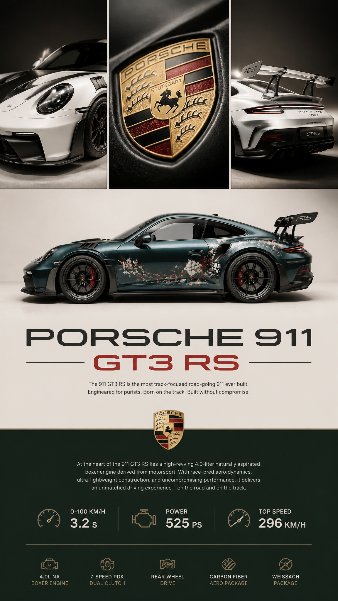 Ultra-premium automotive advertisement poster featuring a...