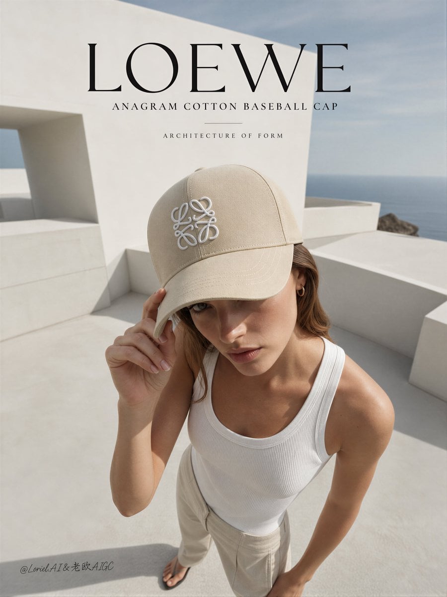 Create an ultra-premium editorial campaign poster for LOE...