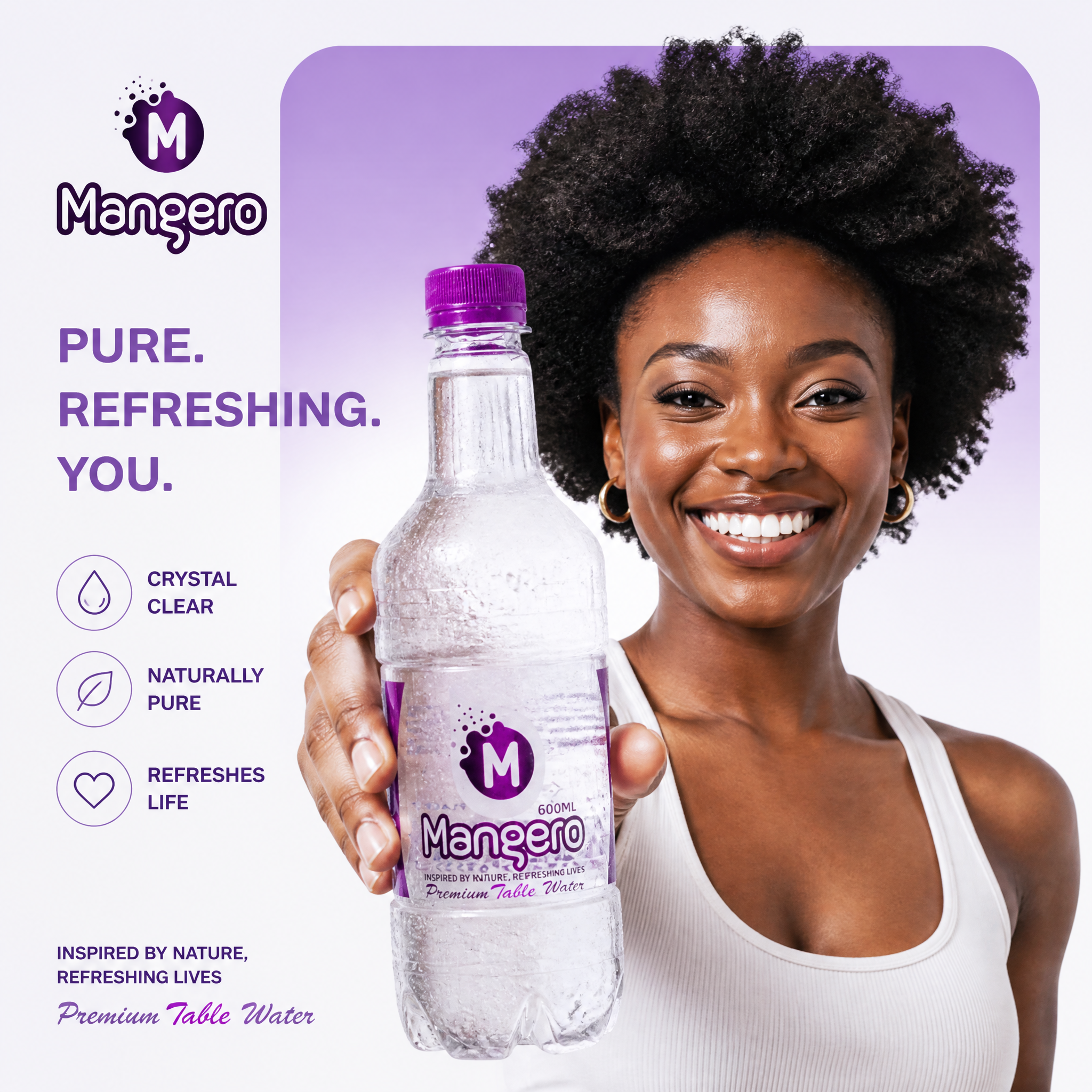 A vibrant commercial portrait features a black smiling wo...