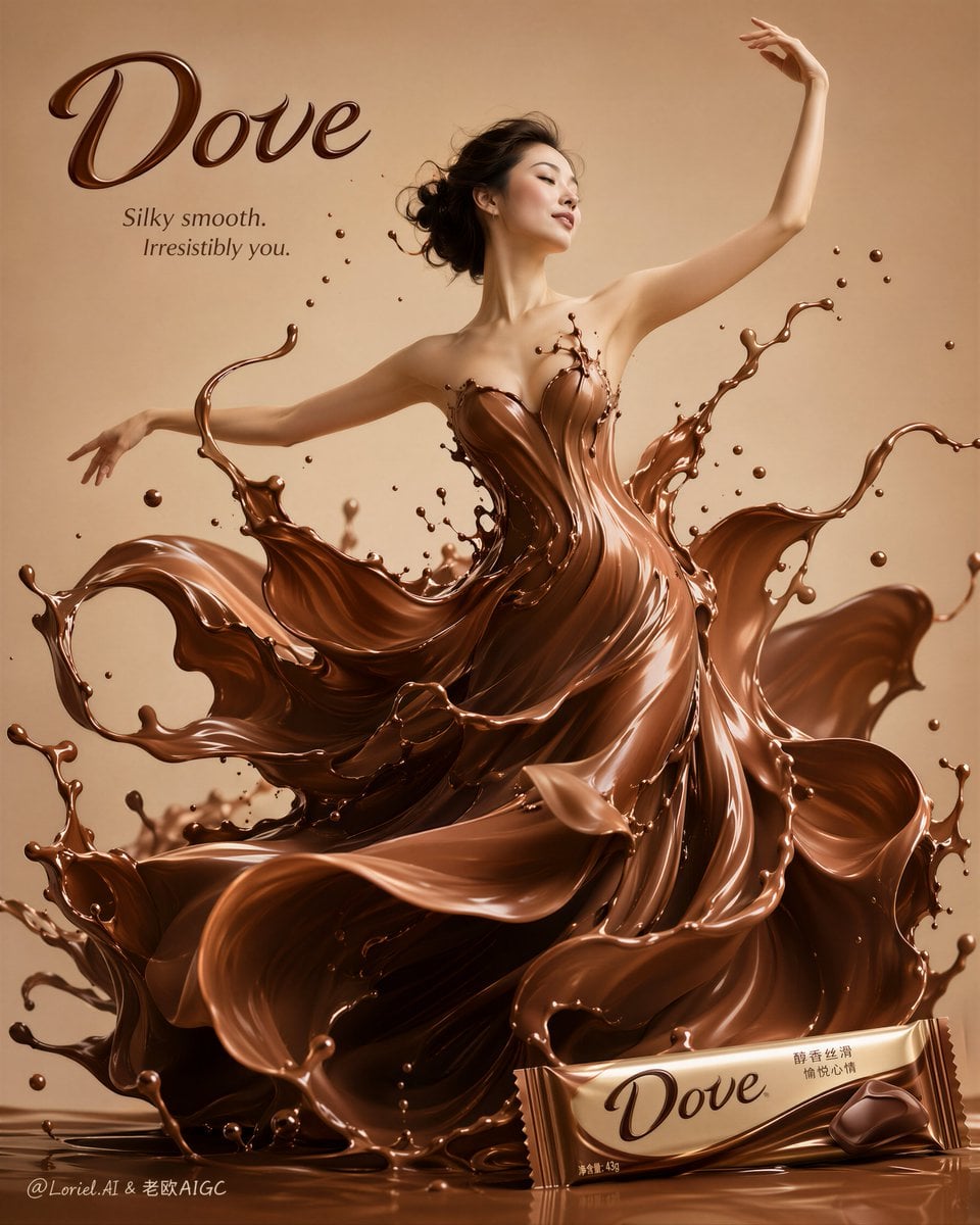 Create an ultra-premium commercial poster for **Dove**, d...