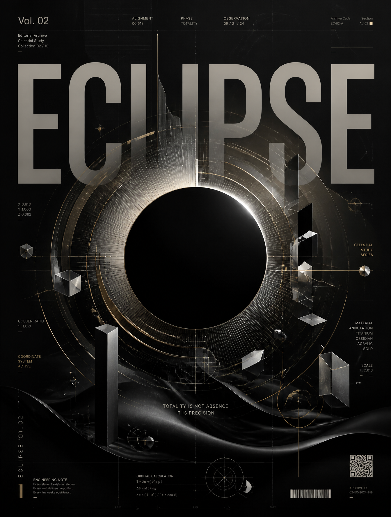 Vol. 02 — ECLIPSEAbstract Swiss Editorial Poster Prompt1....
