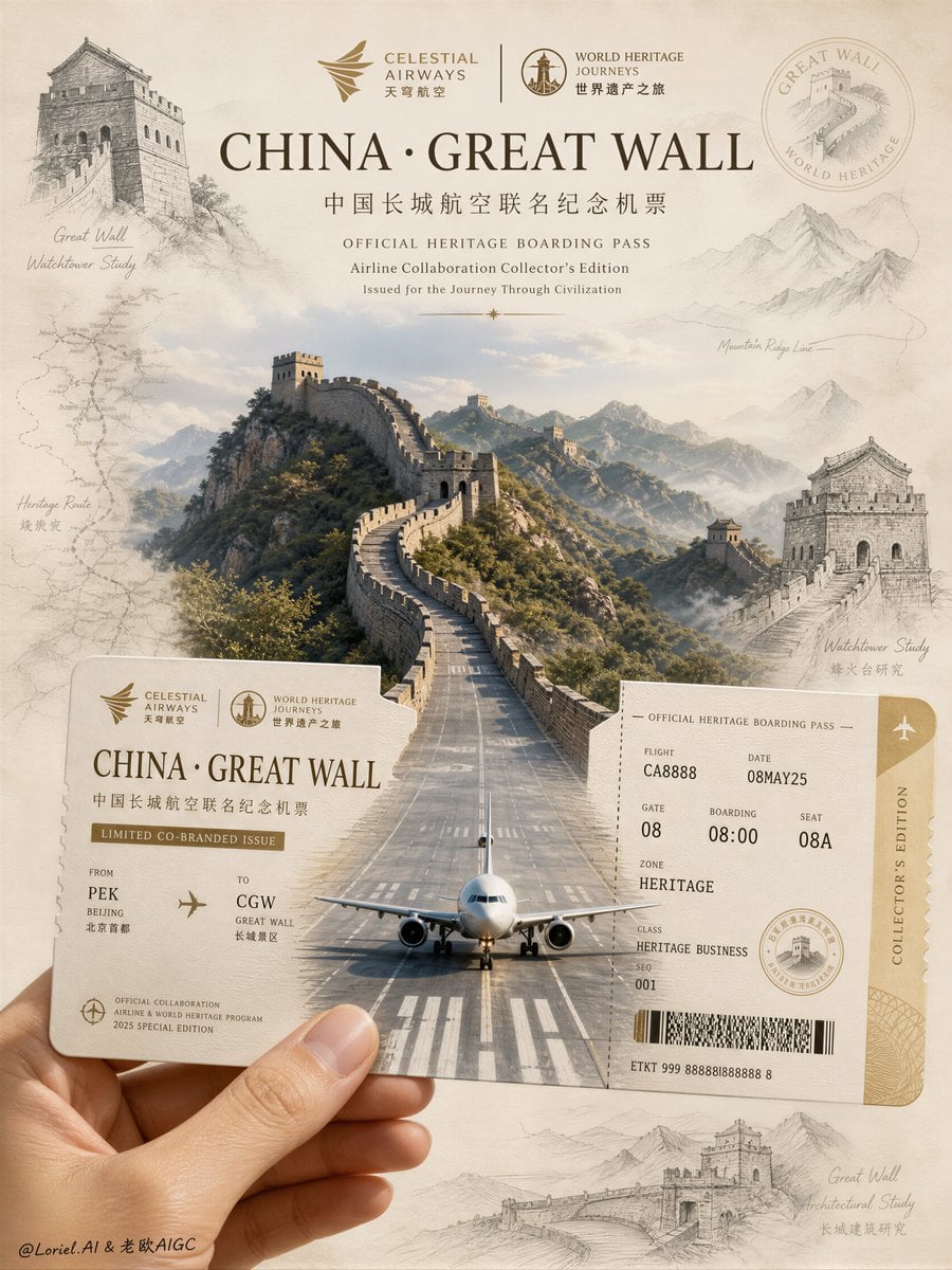Create an ultra-premium airline co-branded commemorative ...