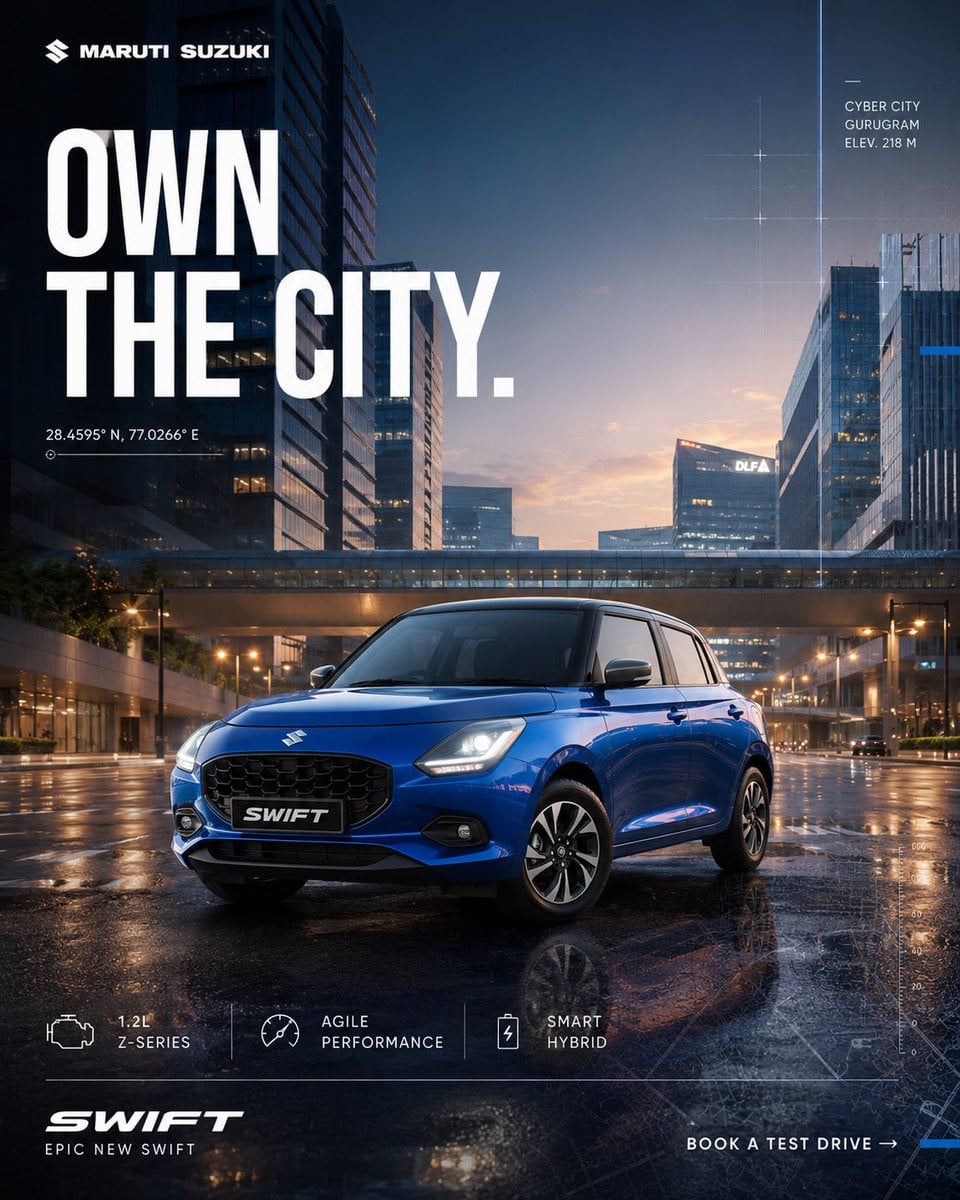 Act as the Global Automotive Creative Director for Maruti...