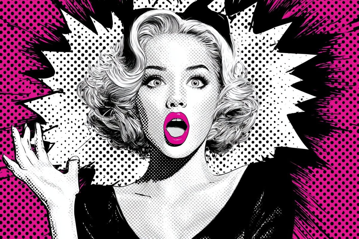 [Subject] bursting forth in a Pop Art Powerhouse explosio...