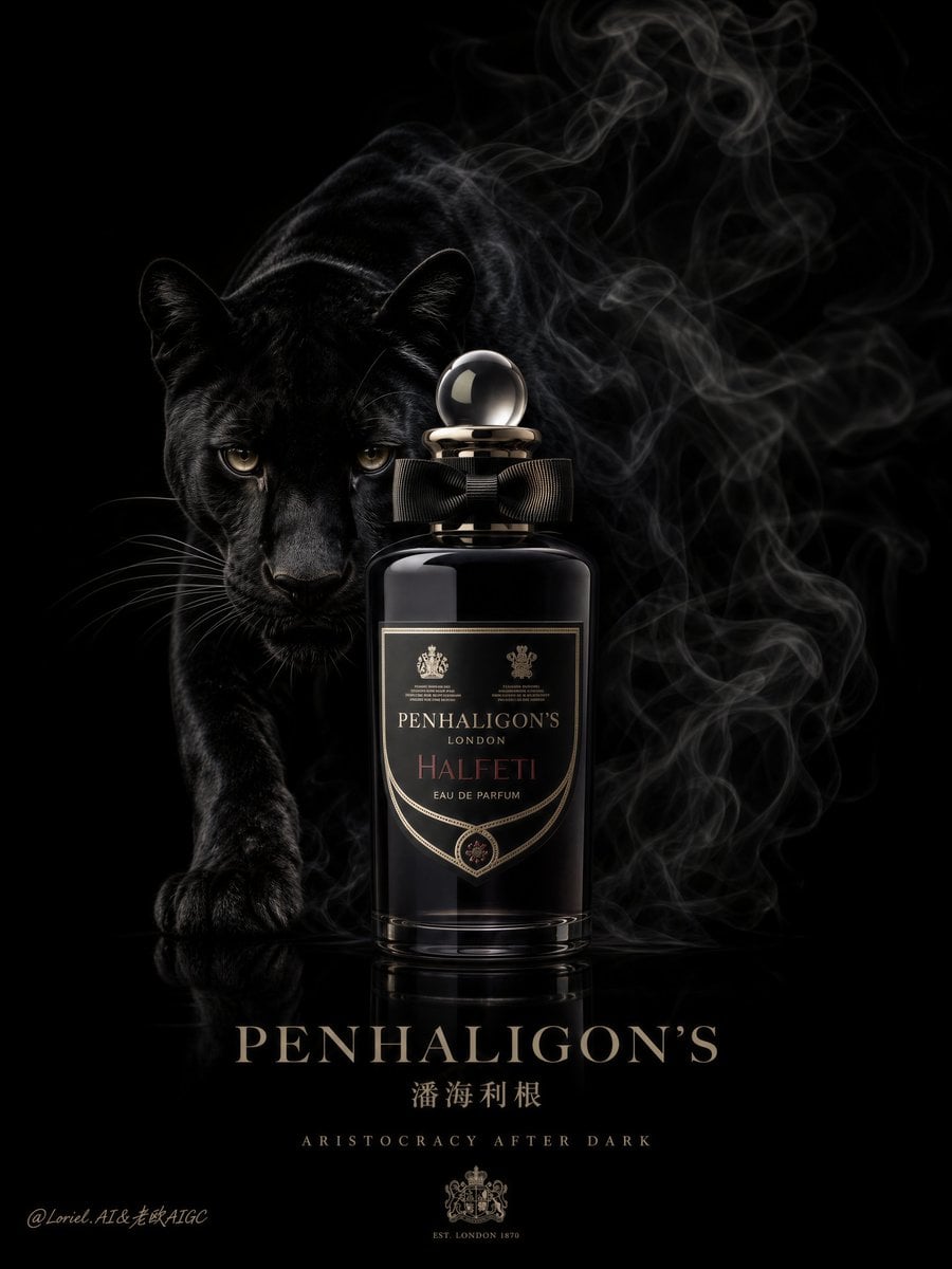 Create an ultra-premium nocturnal aristocratic fragrance ...