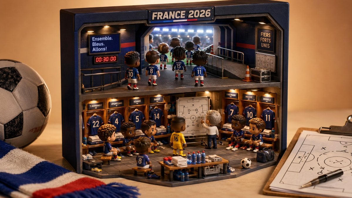 do this for France 2026 world cup team, A 3D isometric cu...